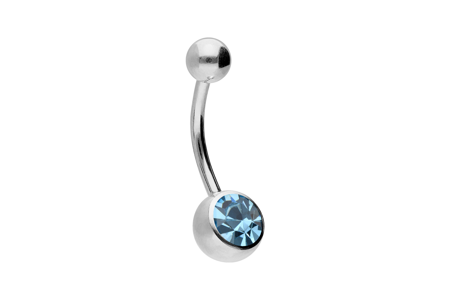 Chirurgenstahl Bananabell Piercing KRISTALL